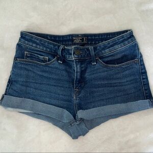 Women’s Abercrombie & Fitch Harper Low Rise Jean Short - Dark Blue